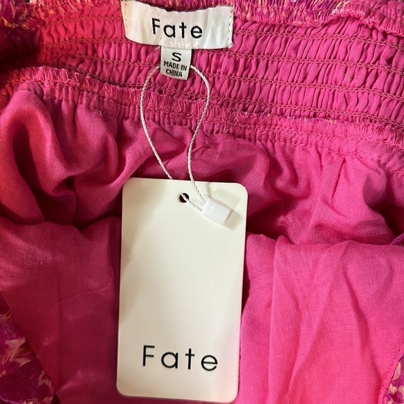 Fate pink magenta sleeveless Open Back Tiered Ruffles Mini Dress - Picture 7 of 8